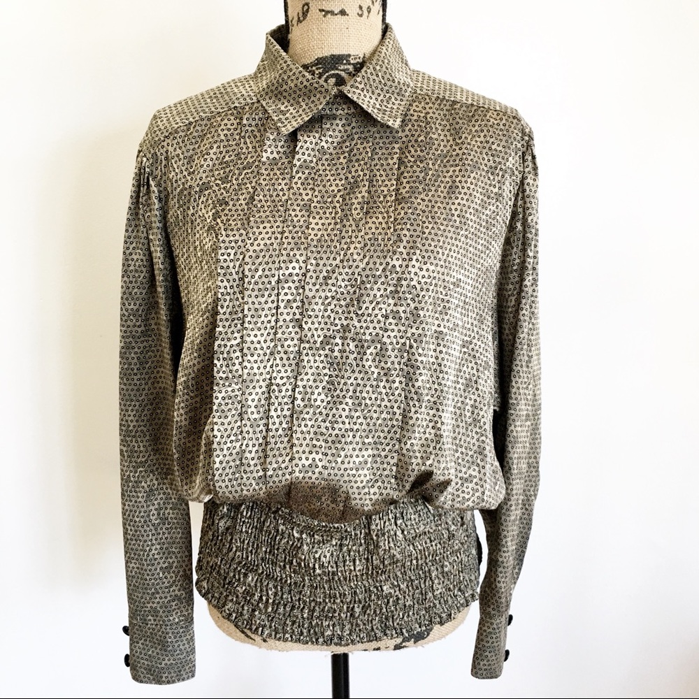 EUC Louis Féraud silk long sleeve top US Size 12